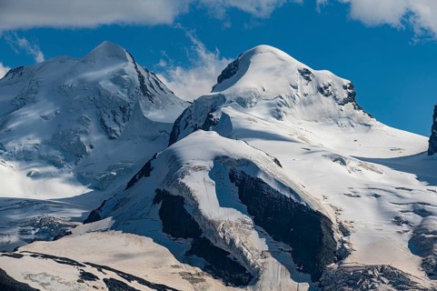 Mountains and Glacier on the Pennine Alps