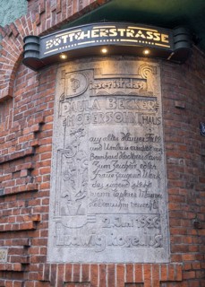 Paula Becker Modersohn House at the entrance to Boettcherstrasse in the old town of Bremen