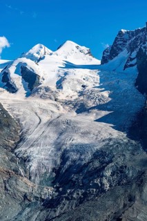 Mountains and Glacier on the Pennine Alps