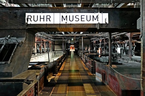 Entrance to the Ruhr Museum through old industrial facilities of the Zollverein colliery