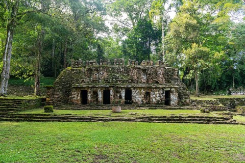 Archeological Maya site Yaxchilan in the jungle of Chiapas