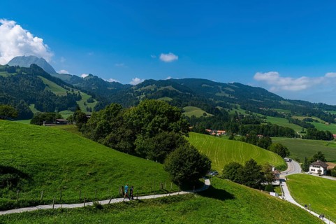 Mountains around the Gruyere castle