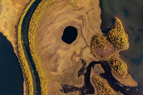 River landscape from the air