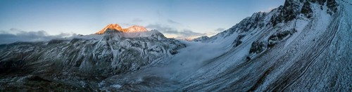 Sunset at the Flueela Pass