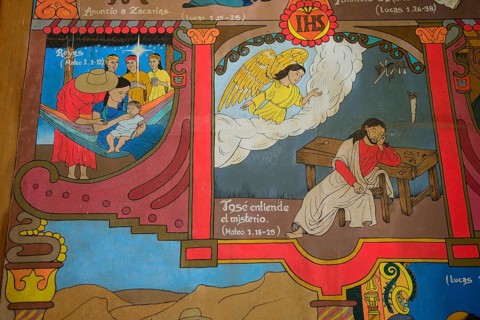 Mural painting in the church Iglesia de San Ignacio de Moxos
