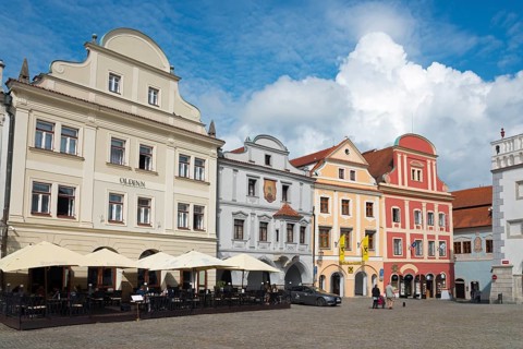 Houses on Unity Square Namesti Svornosti
