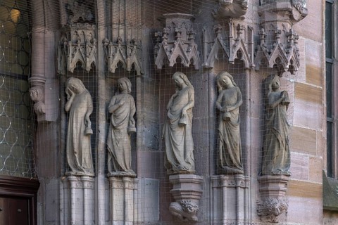 Sculptures of the Foolish Virgins at the Bridal Portal c. 1330