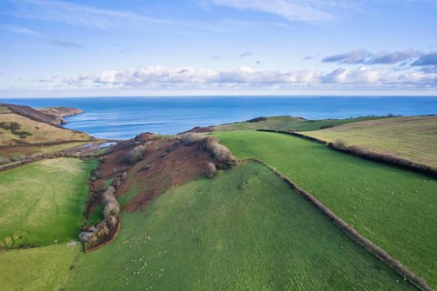 Farmland over Man Sands