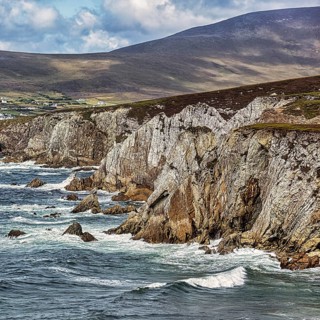 Wild coast with high cliffs