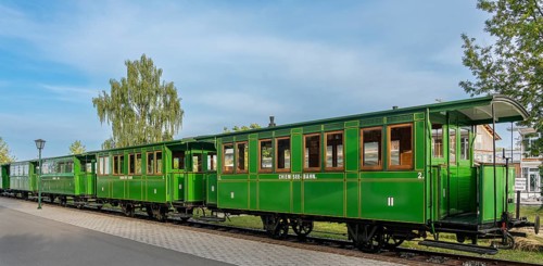 Green wagons of the Chiemsee Railway