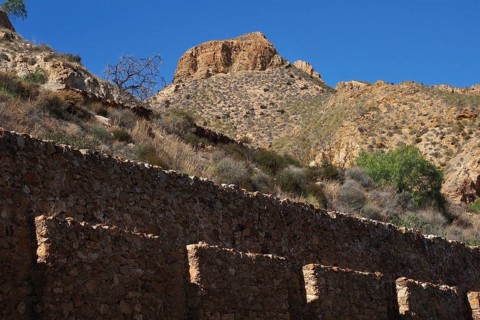Mountain at the mine site from below
