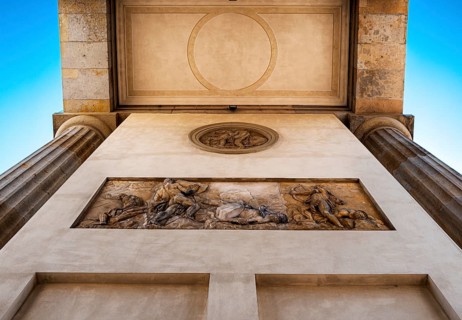 Reliefs with the Hercules Saga inside the columns of the Brandenburg Gate