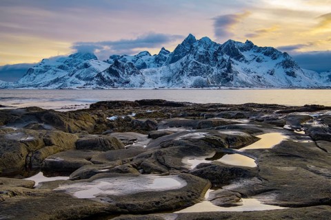 Winter Scandinavian landscape