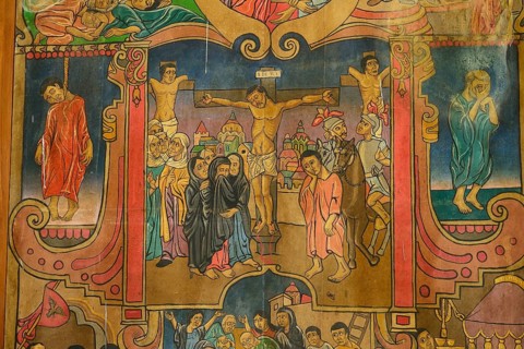 Mural painting in the church Iglesia de San Ignacio de Moxos