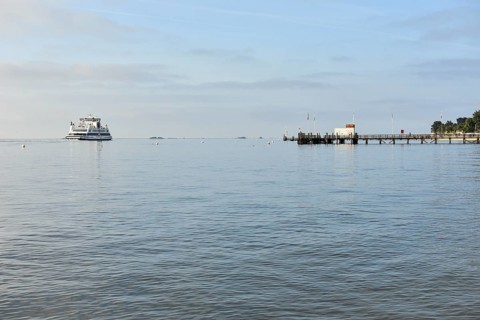 Water surface on the beach of Wyk auf Foehr