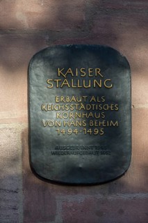 Information board at the former imperial stables