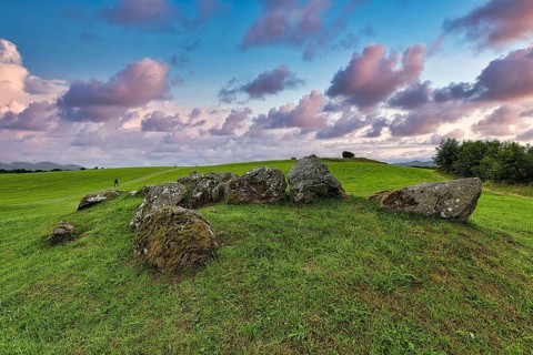 Stone circle on a hill