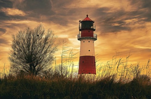 Lighthouse at sunset