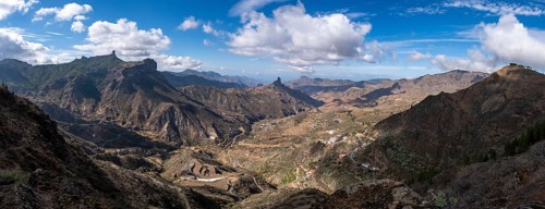 View from Mirador de Degollada Becerra to Roque Bentayga