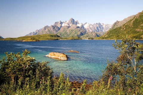 View across the Raftsund to the Trollfjord