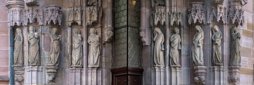 Sculptures of the Wise and the Foolish Virgins at the Bridal Portal c. 1330