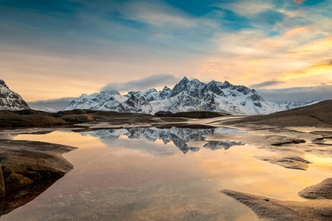 Winter Scandinavian landscape