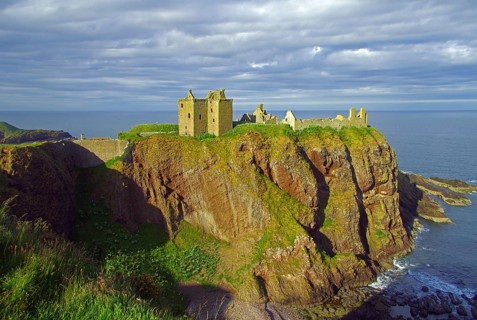 Castle ruin on a cliff