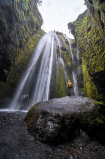 Hiker on a rock