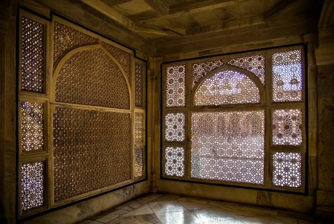Filigree stone windows