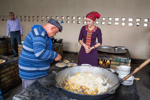 Large kitchen for pilgrims