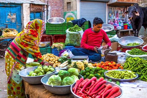 Colourful market