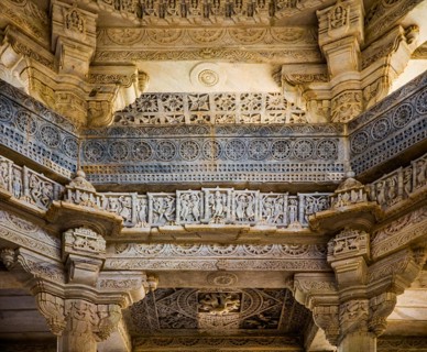 Finest marble relief in the Ranakpur temple complex