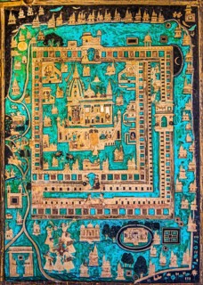 Chittra Shala courtyard with virtuoso fine paintings
