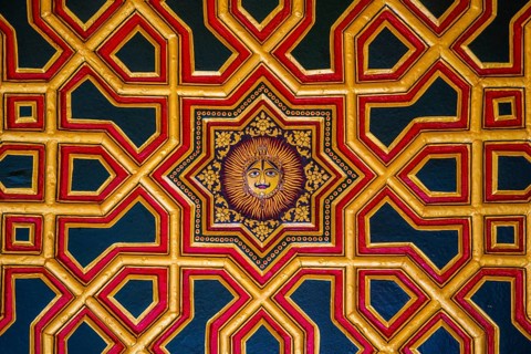 Ceiling of the private audience hall Anup Mahal