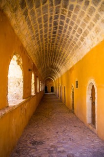Corridor with old monks' cells