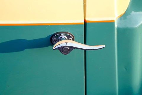 Detail of a vintage car