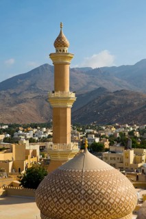 View of mosque and minaret from Nizwa Fort