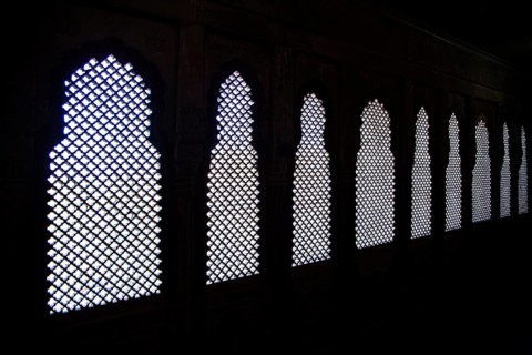 Filigree stone windows