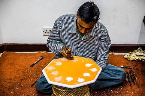 Marble inlay making