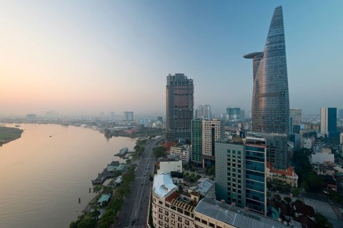 Dawn Sunrise Skyline Saigon