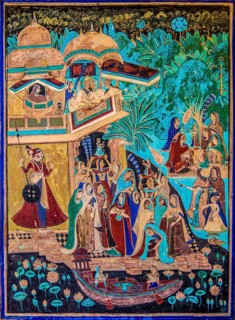Chittra Shala courtyard with virtuoso fine paintings