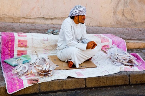 Dried fish at the fish market