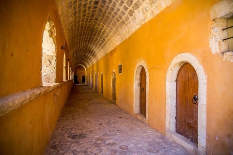 Corridor with old monks' cells