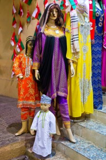 Traditional garments in the souq