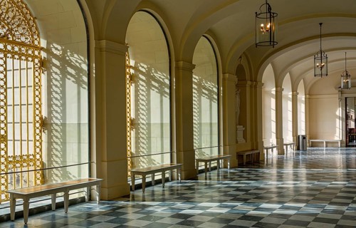 Entrance hall in the New Herrenchiemsee Palace on Herreninsel