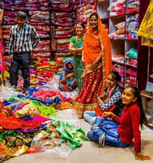 Fabric market at Bapu Bazar