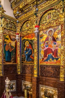 Richly decorated iconostasis