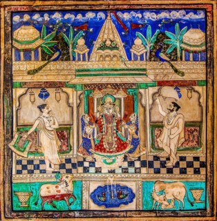 Chittra Shala courtyard with virtuoso fine paintings