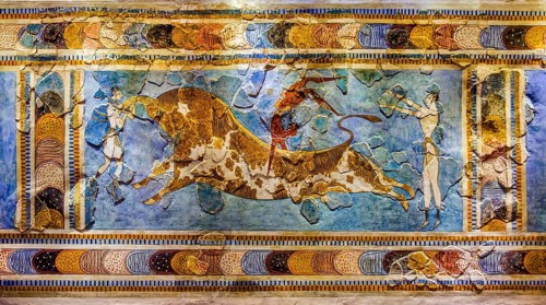 Bull-leaping fesco from the Knossos sculpture