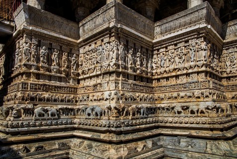 Relief with depictions of Vishnu